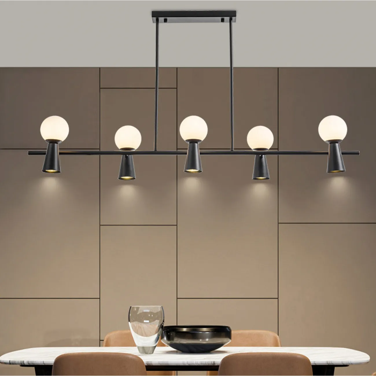 Потолочный светильник ABELINA LONG L6 Gold Grey от ImperiumLoft