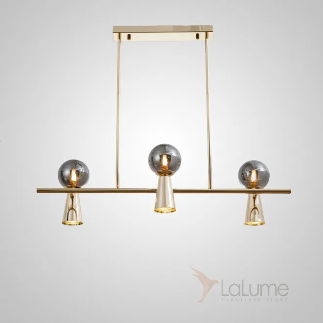 Потолочный светильник ABELINA LONG L6 Gold Grey от ImperiumLoft