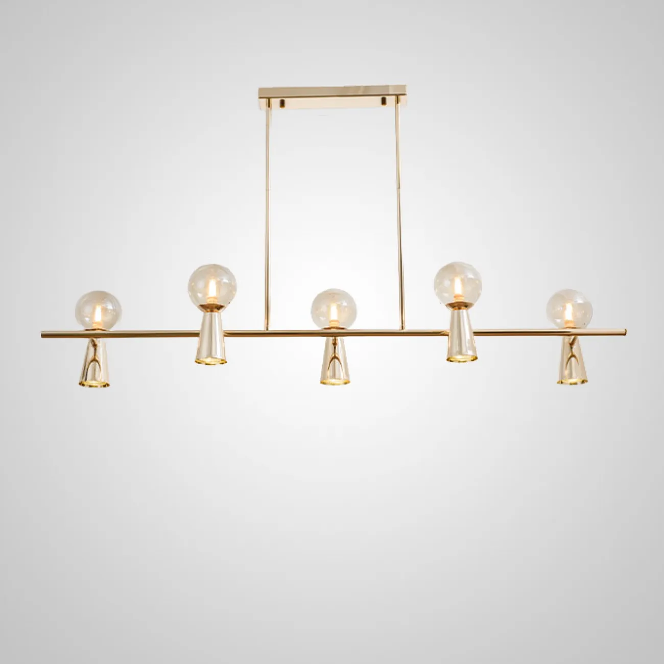 Потолочный светильник ABELINA LONG L6 Gold Grey от ImperiumLoft