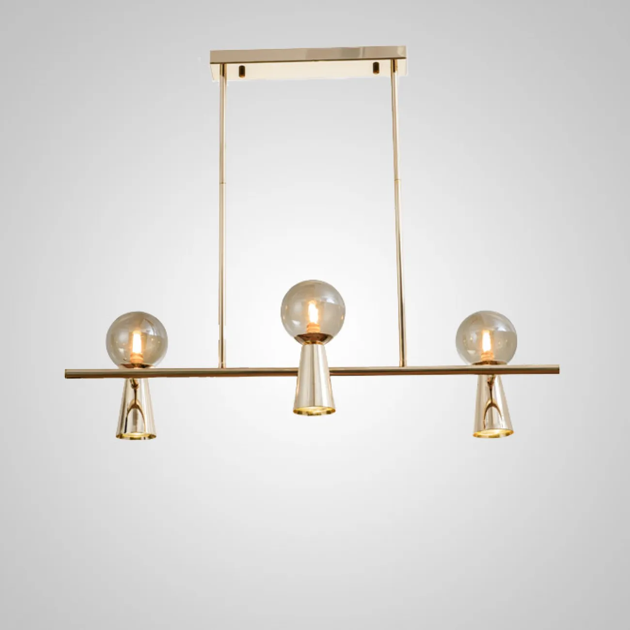 Потолочный светильник ABELINA LONG L6 Gold Grey от ImperiumLoft