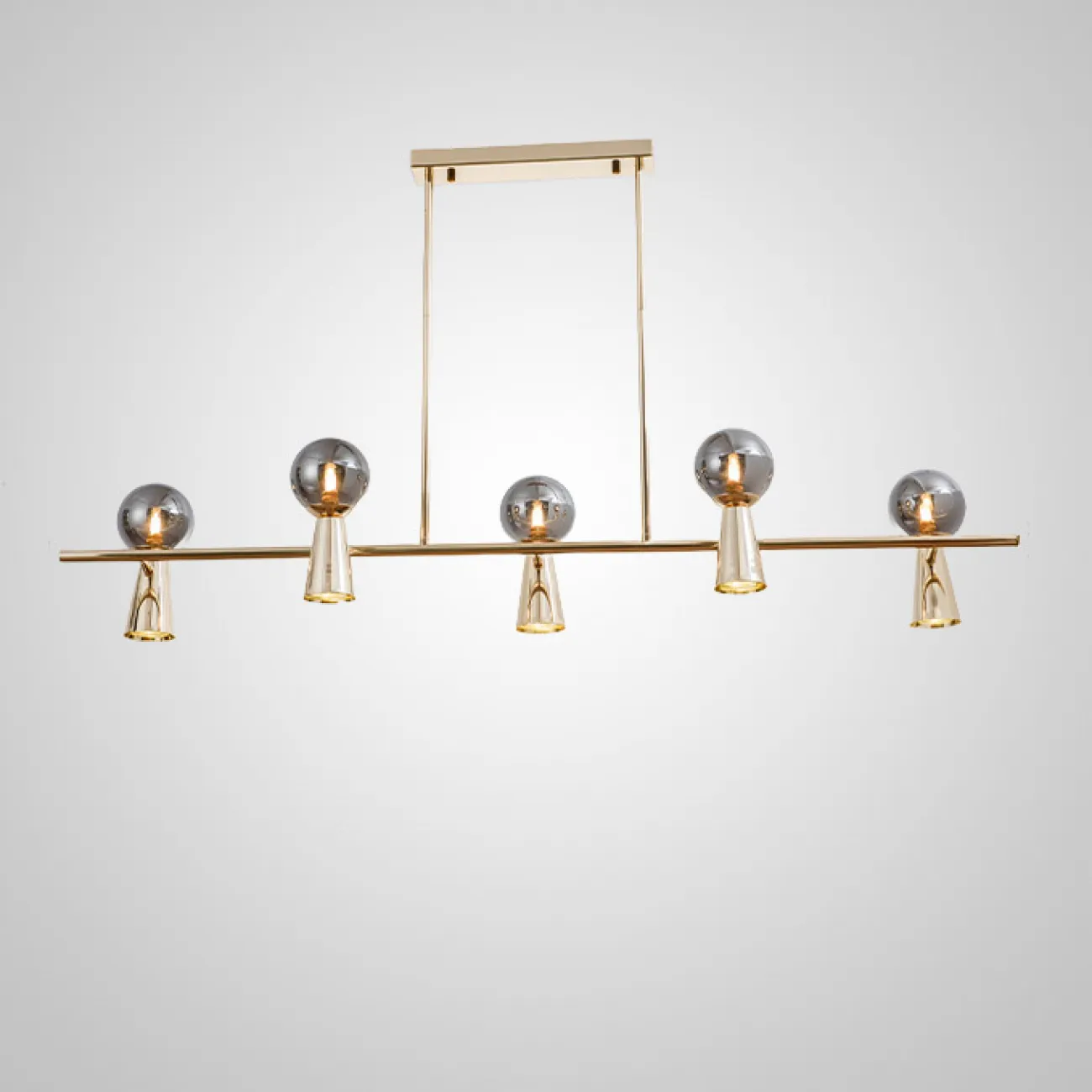 Потолочный светильник ABELINA LONG L6 Gold Grey от ImperiumLoft
