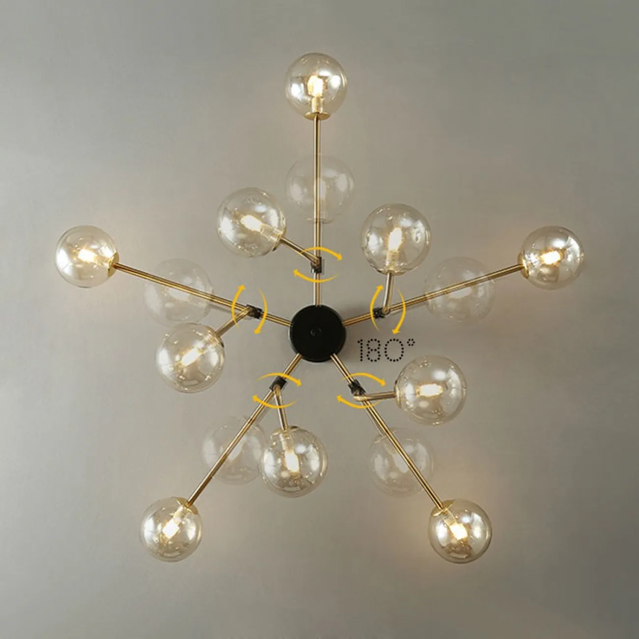 Подвесная люстра AGIRA D88 Amber от ImperiumLoft