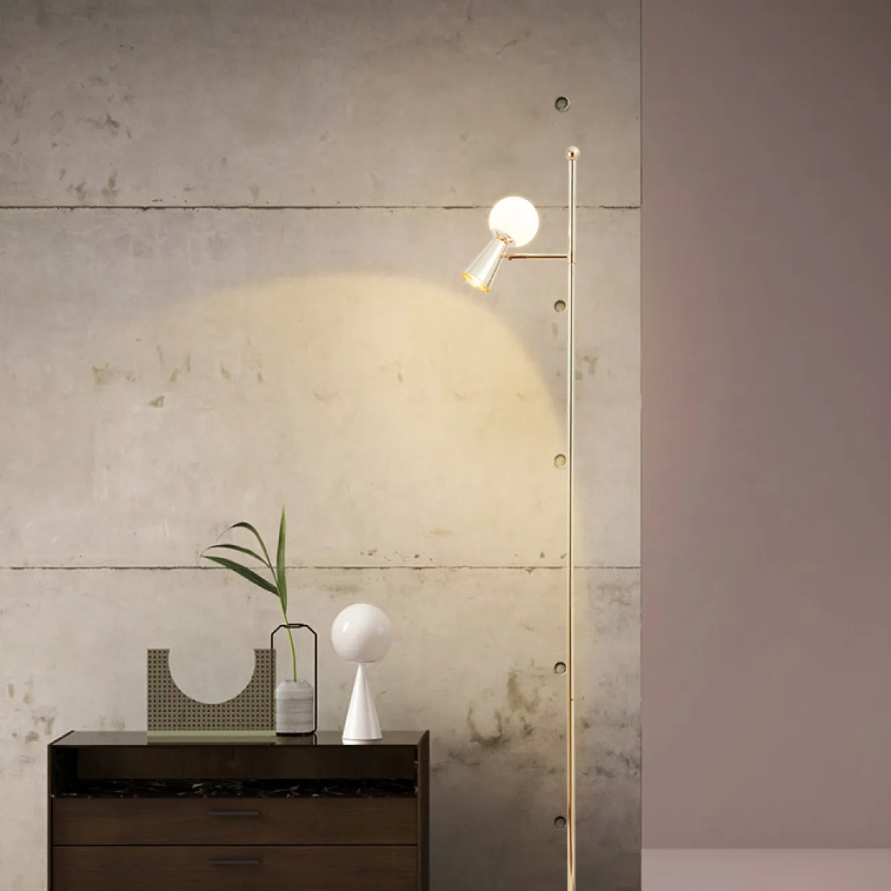 Торшер ABELINA FL Black White от ImperiumLoft