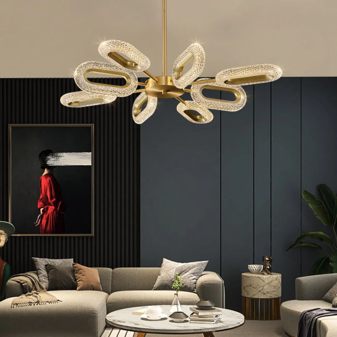 Потолочная люстра KEZIA X L10 от ImperiumLoft