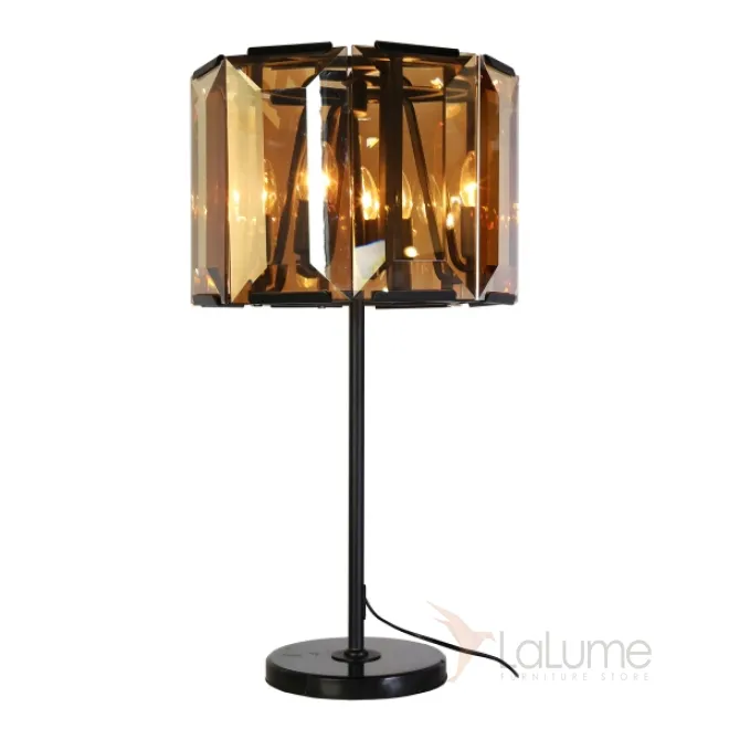 Настольная лампа Harlow Crystal Round Table Amber от LaLume