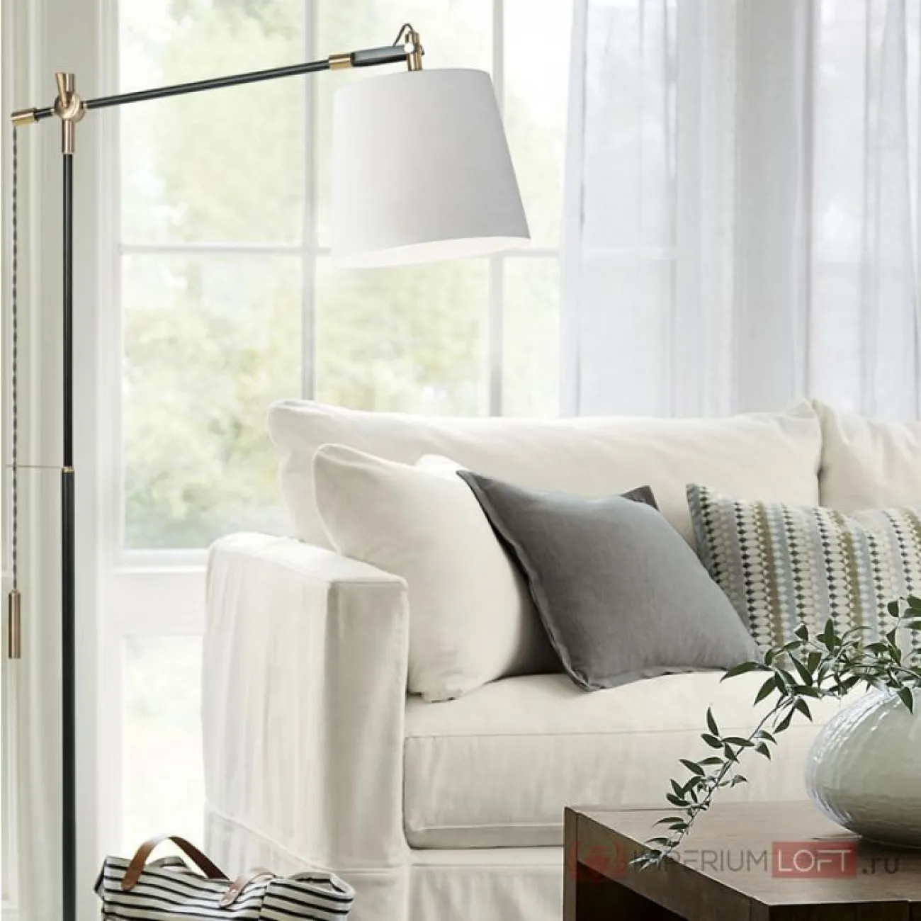 Напольный торшер PIPE beige от ImperiumLoft