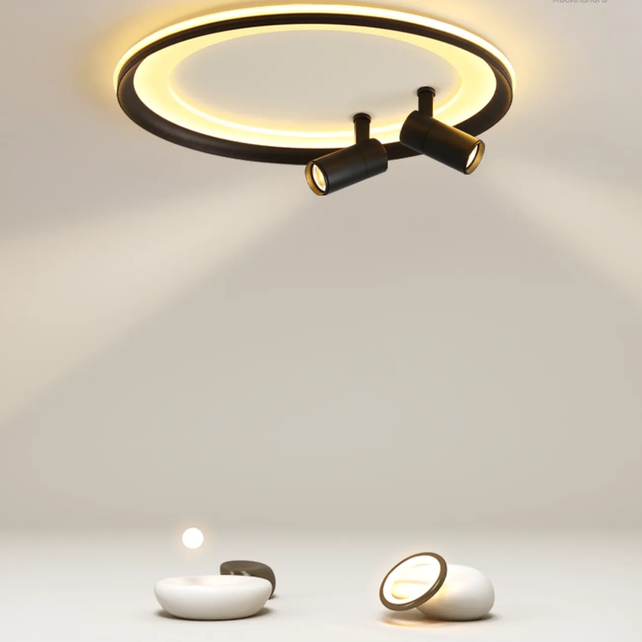 Потолочный светильник GARB А D50 White от ImperiumLoft