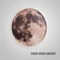 Настенный светодиодный светильник в форме диска с детальным изображением поверхности Луны COSMOS B Луна D80 Трехцветный свет