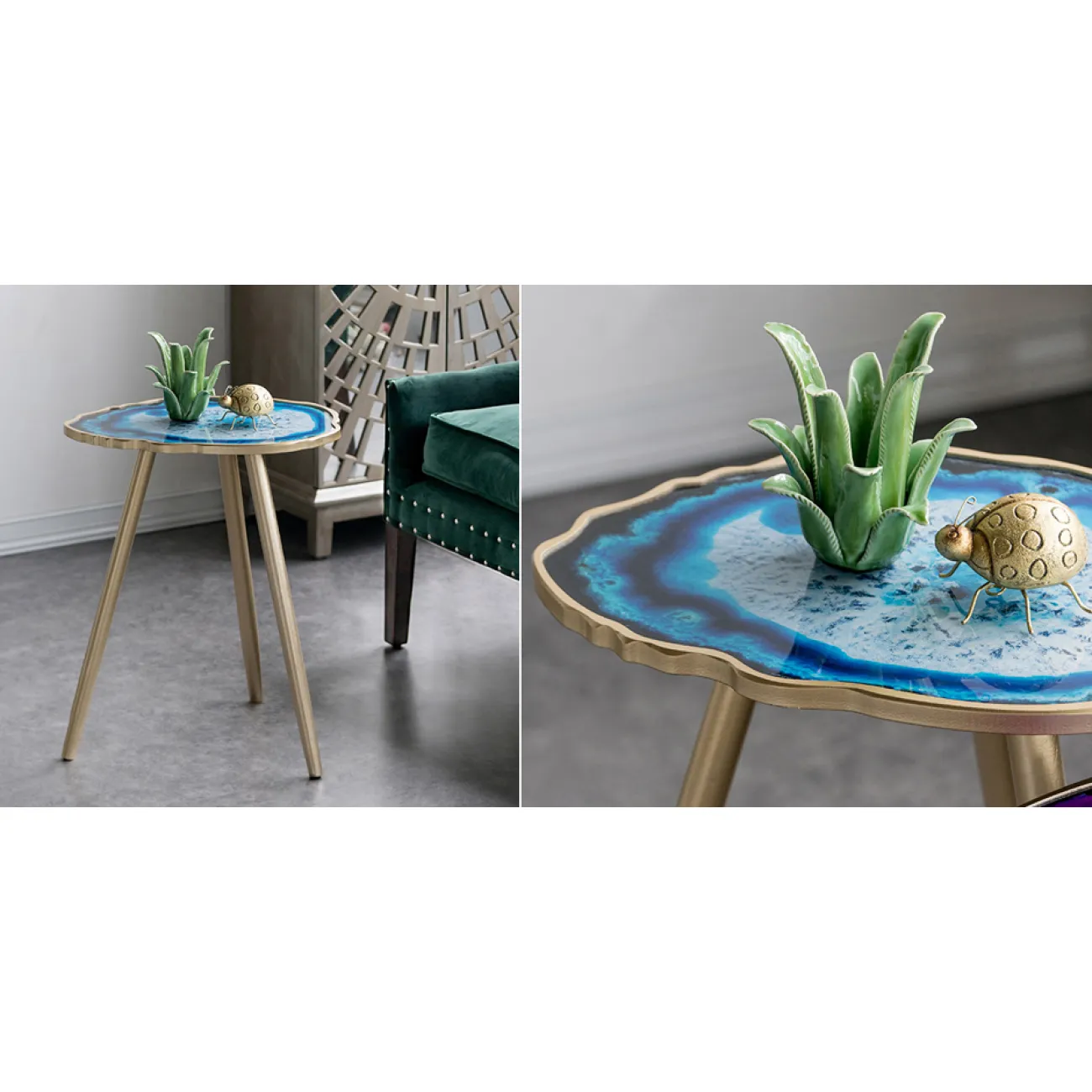 Кофейный стол Imitation Agate Blue от LaLume