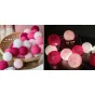 Гирлянда хлопковые фонарики Сotton Ball Pink