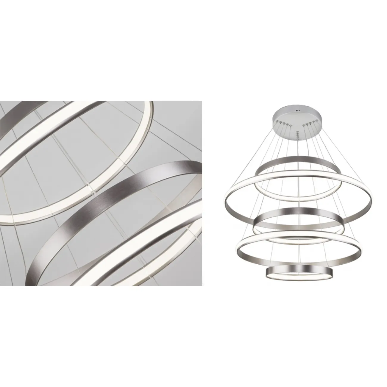 Люстра Light Ring von Henge Vertical Silver 5 колец