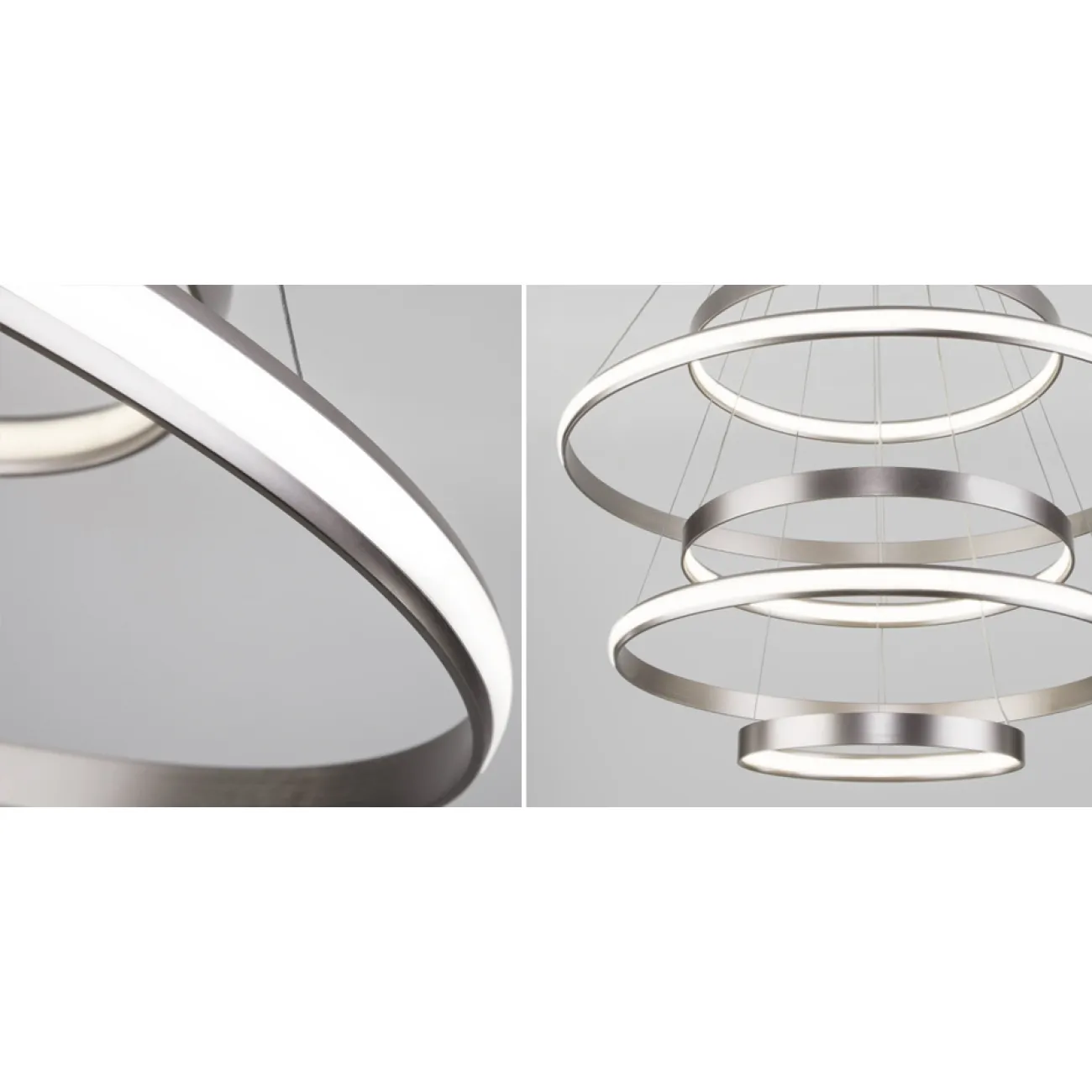 Люстра Light Ring von Henge Vertical Silver 5 колец