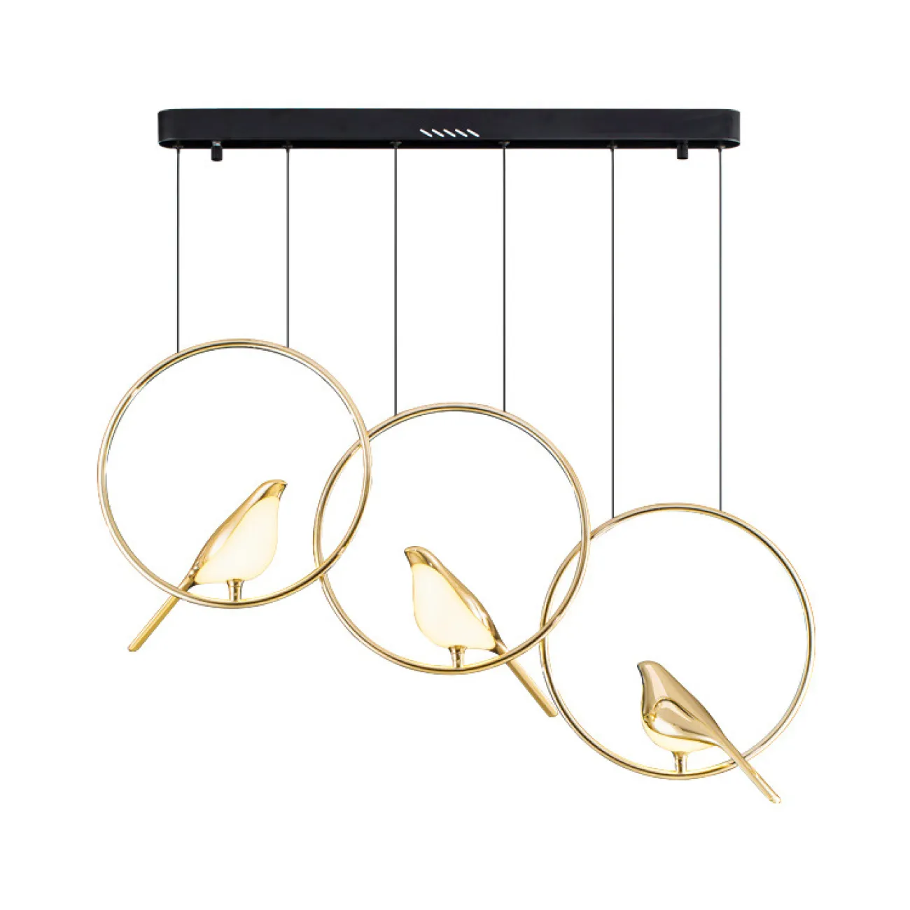 Подвесной светильник NOMI 3 gold black 3000К от ImperiumLoft