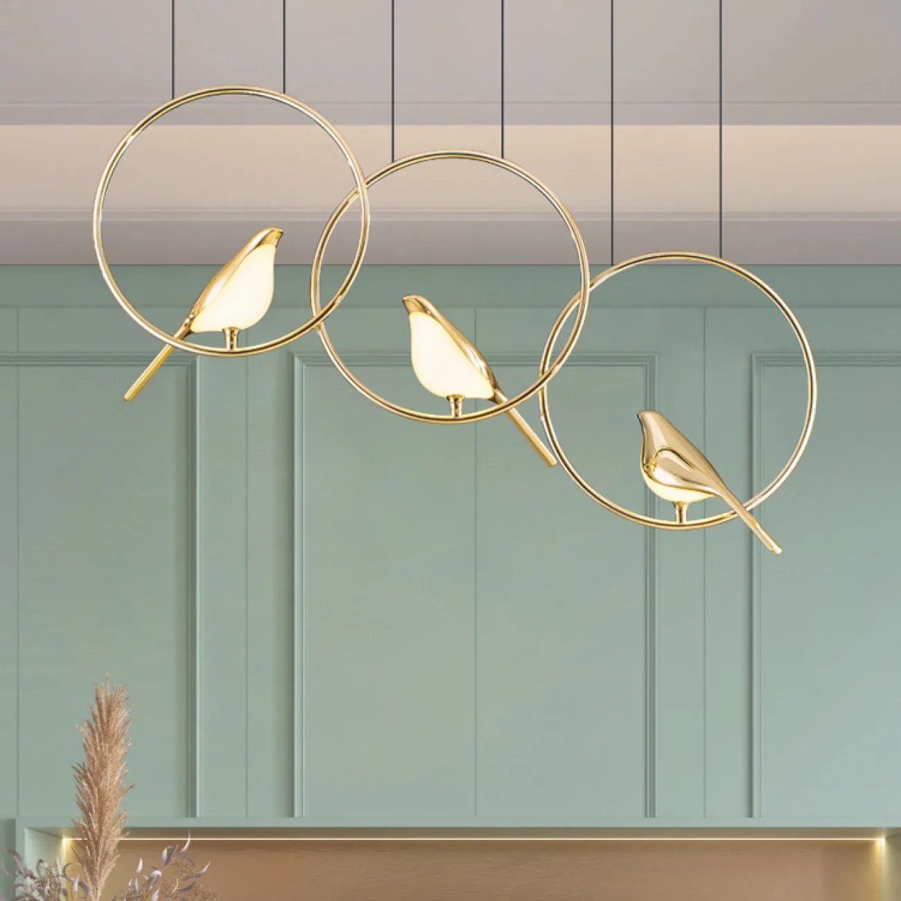 Подвесной светильник NOMI 3 gold black 3000К от ImperiumLoft