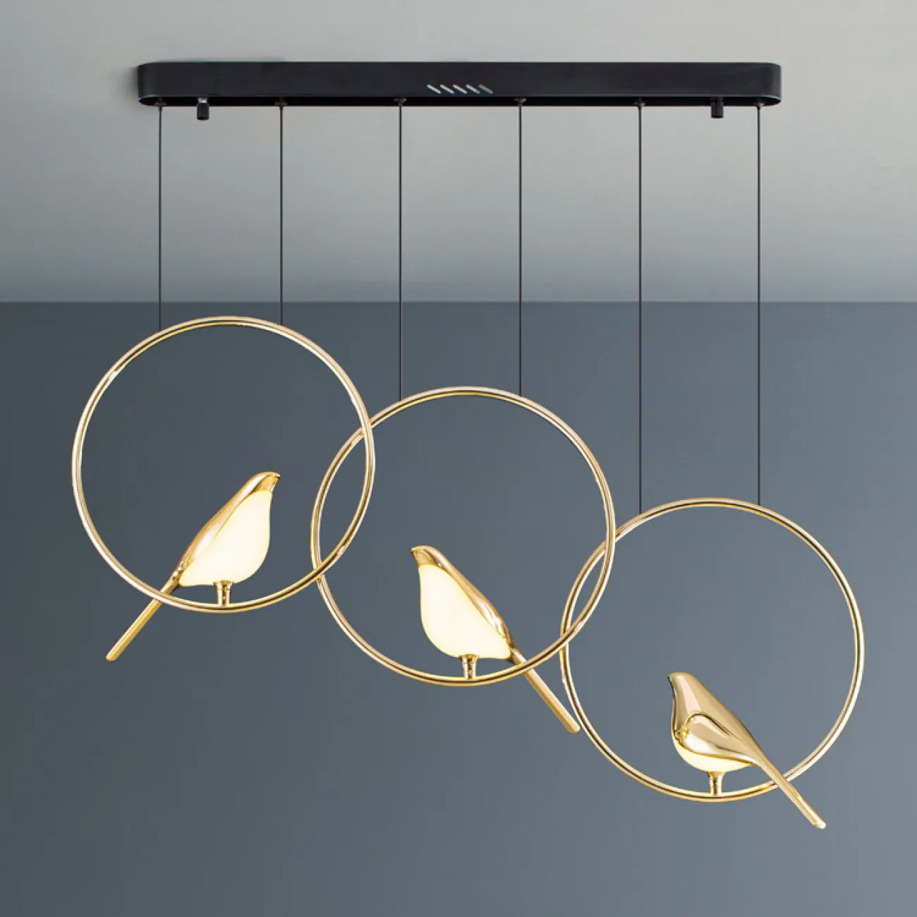 Подвесной светильник NOMI 3 gold black 3000К от ImperiumLoft