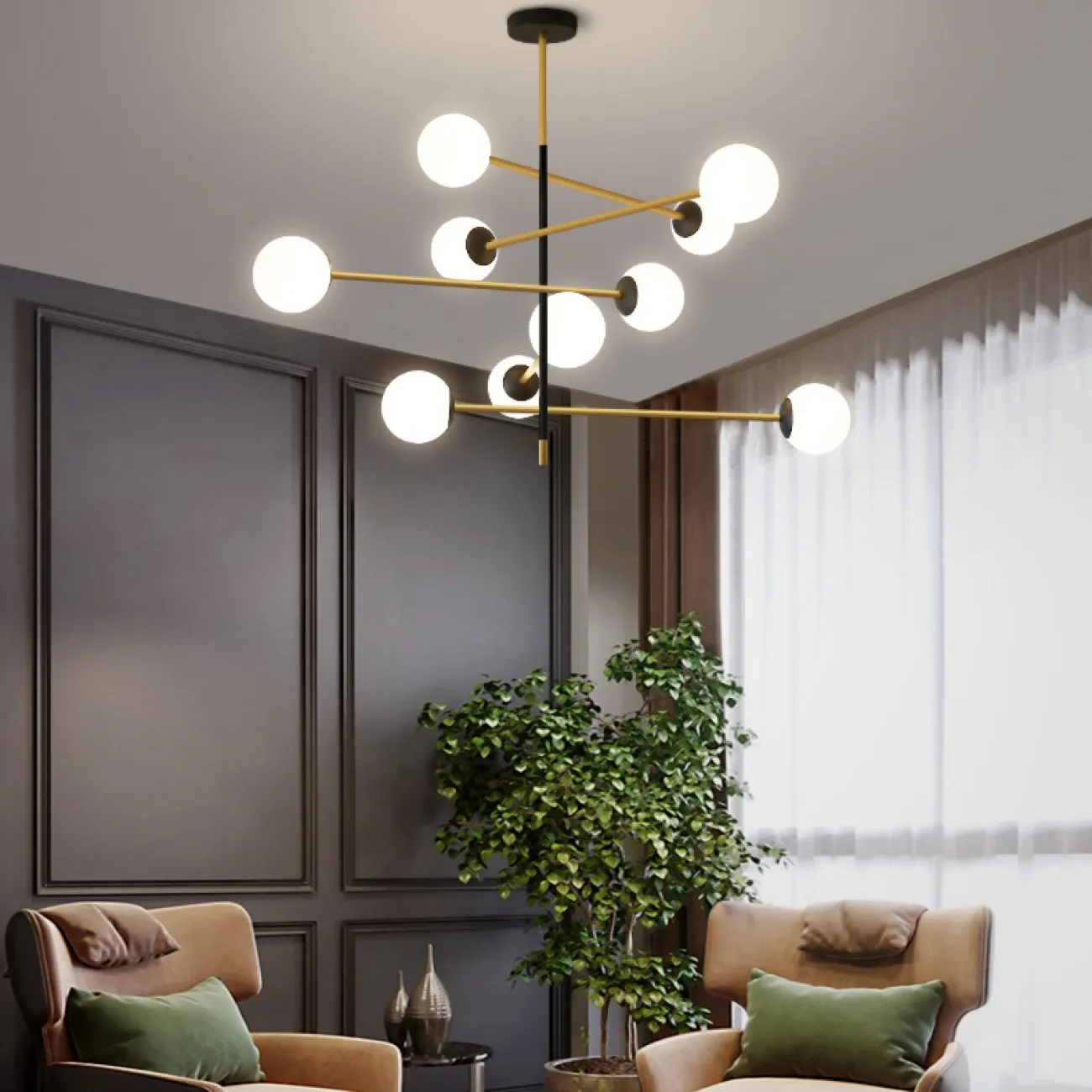 Люстра на штанге NEVIA от ImperiumLoft