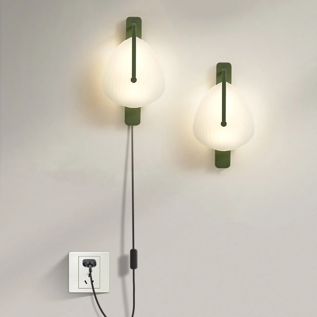 Серия настенных светодиодных светильников с листовидным белым рассеивателем на цветном кронштейне BLAISE Green Серия настенных светодиодных светильников с листовидным белым рассеивателем на цветном кронштейне BLAISE Green