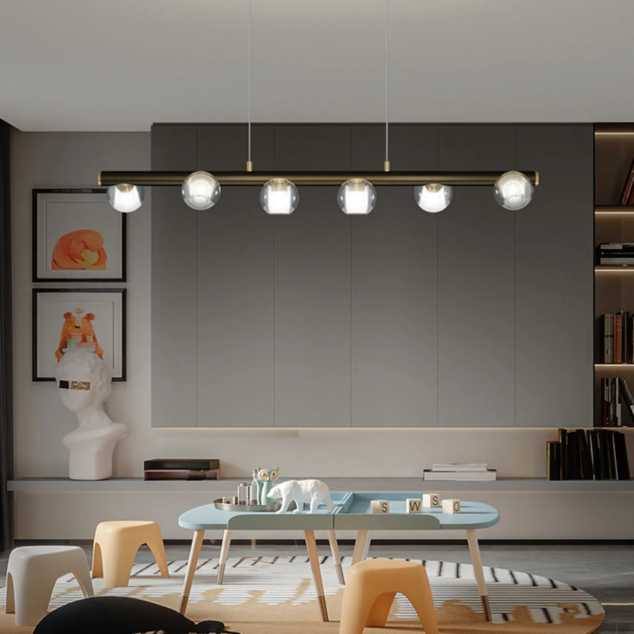 Подвесной светильник ILIANA LONG L102 Brass от ImperiumLoft