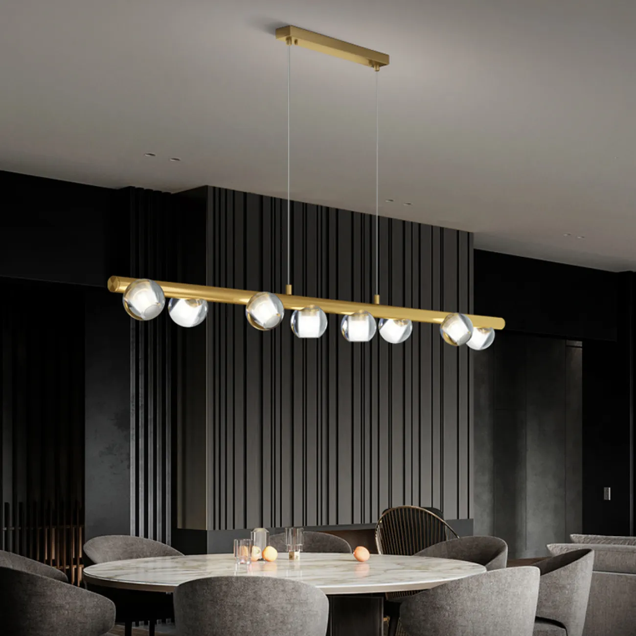 Подвесной светильник ILIANA LONG L102 Brass от ImperiumLoft