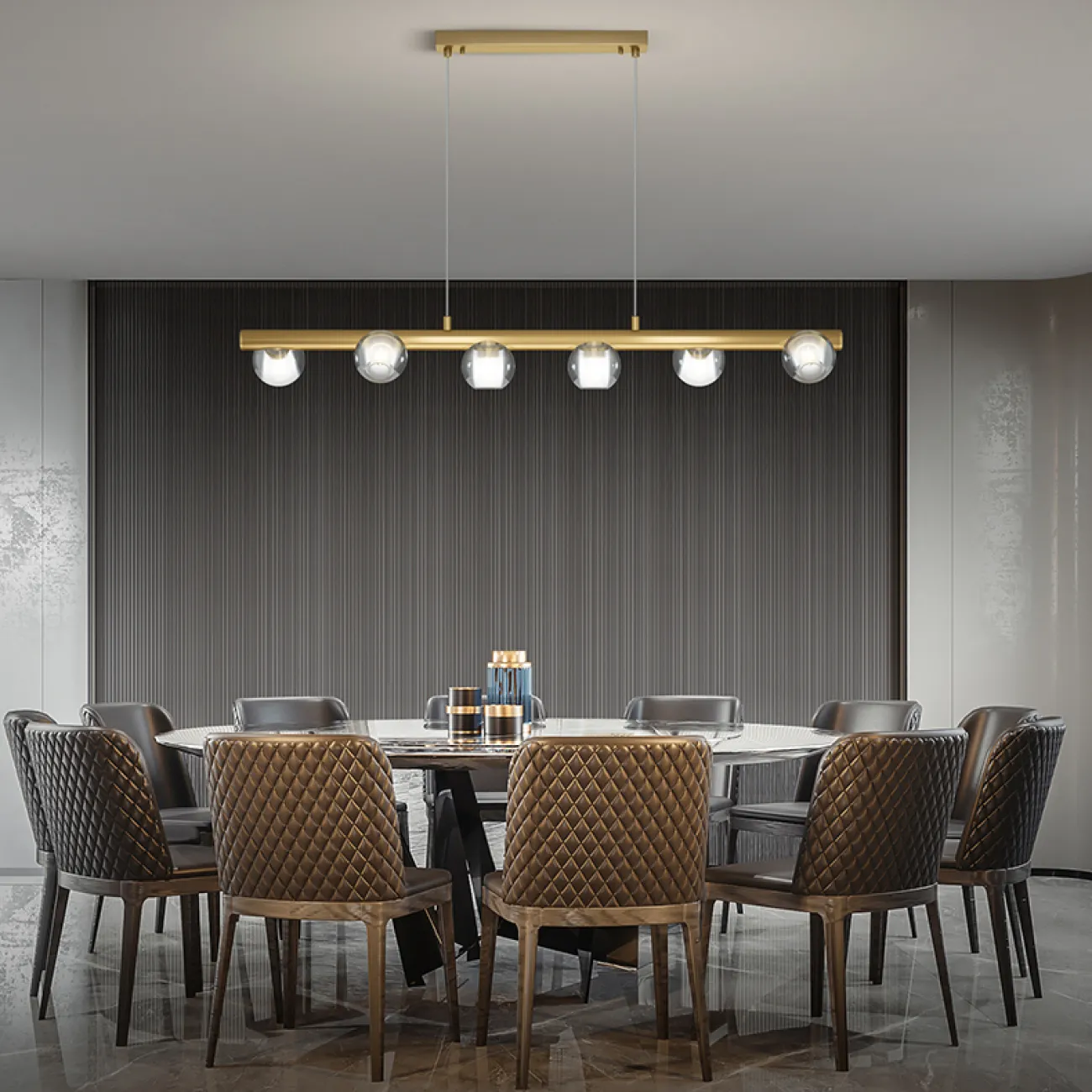 Подвесной светильник ILIANA LONG L102 Brass от ImperiumLoft