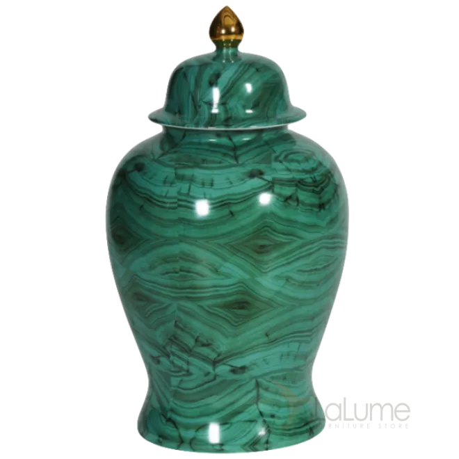 Ваза с крышкой Malachite Vase от LaLume Ваза с крышкой Malachite Vase от LaLume