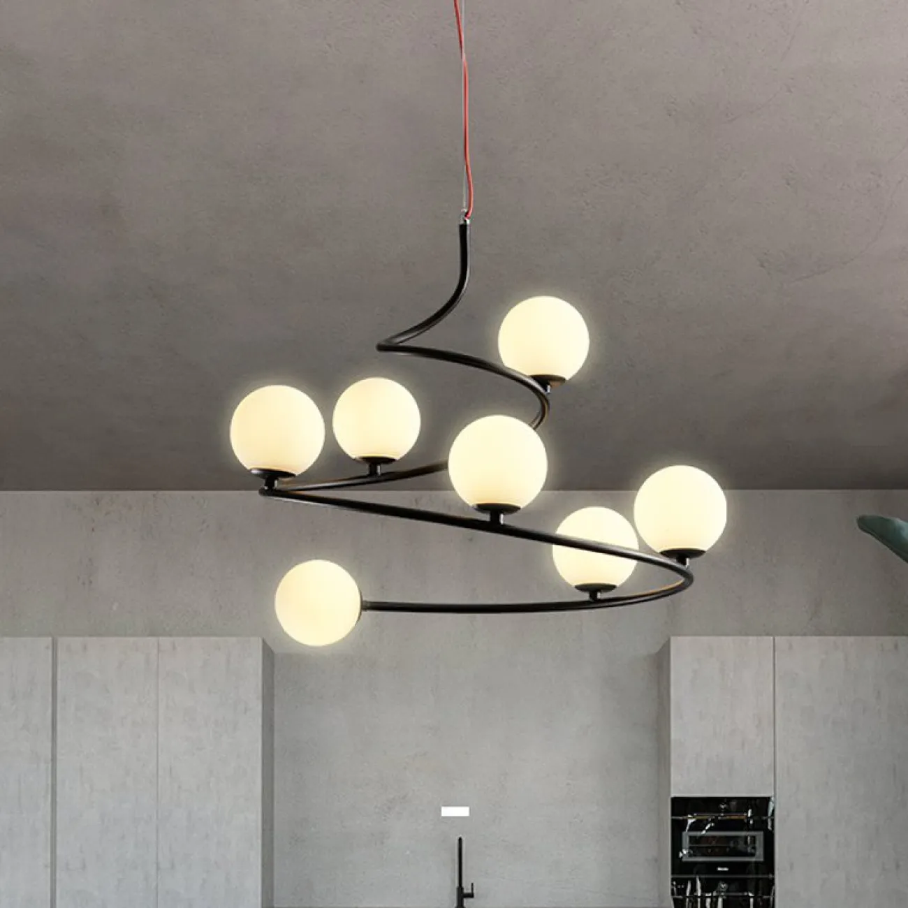 Подвесная люстра CURL Черный от ImperiumLoft