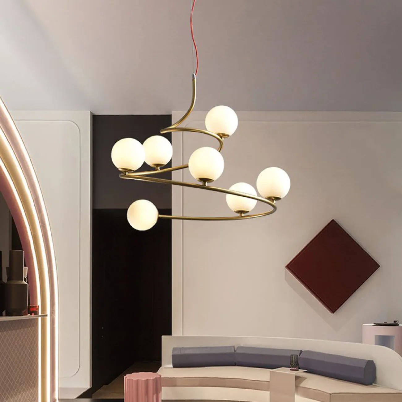 Подвесная люстра CURL Черный от ImperiumLoft