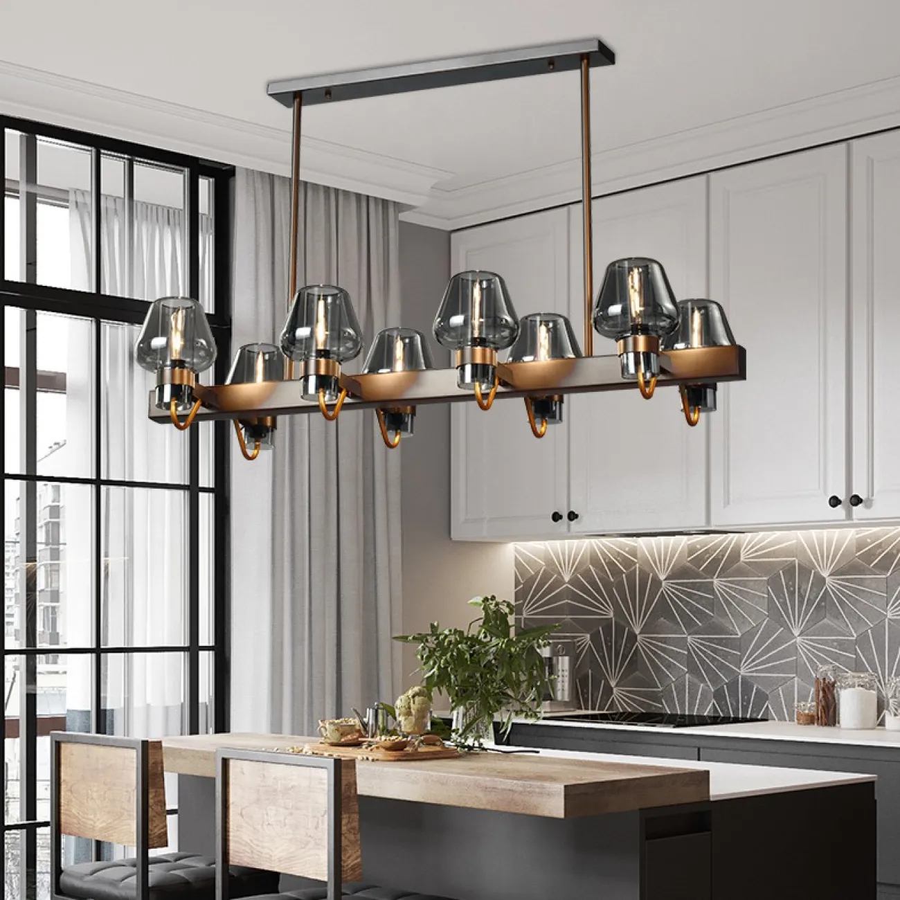 Подвесная люстра MAGMA LONG от ImperiumLoft