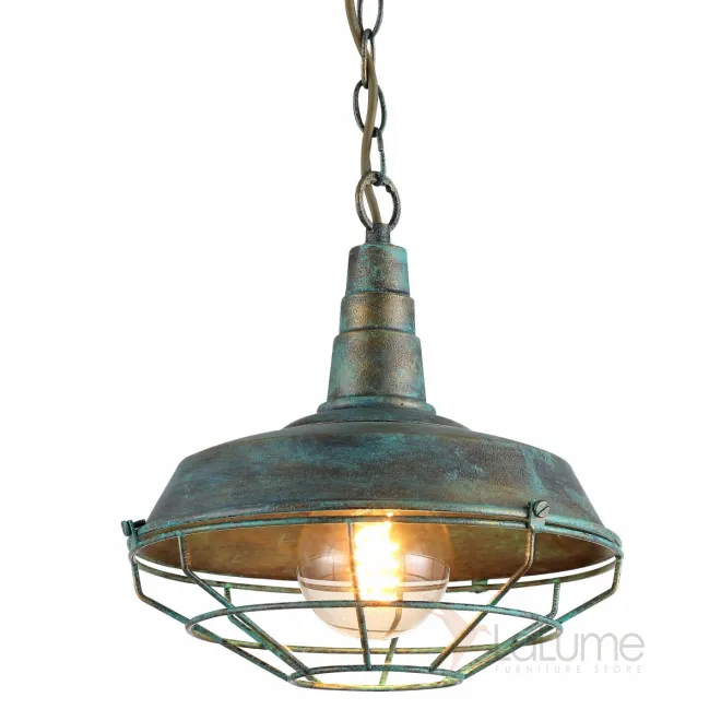 Подвесной светильник DARK CAGE PENDANT turquoise vintage II