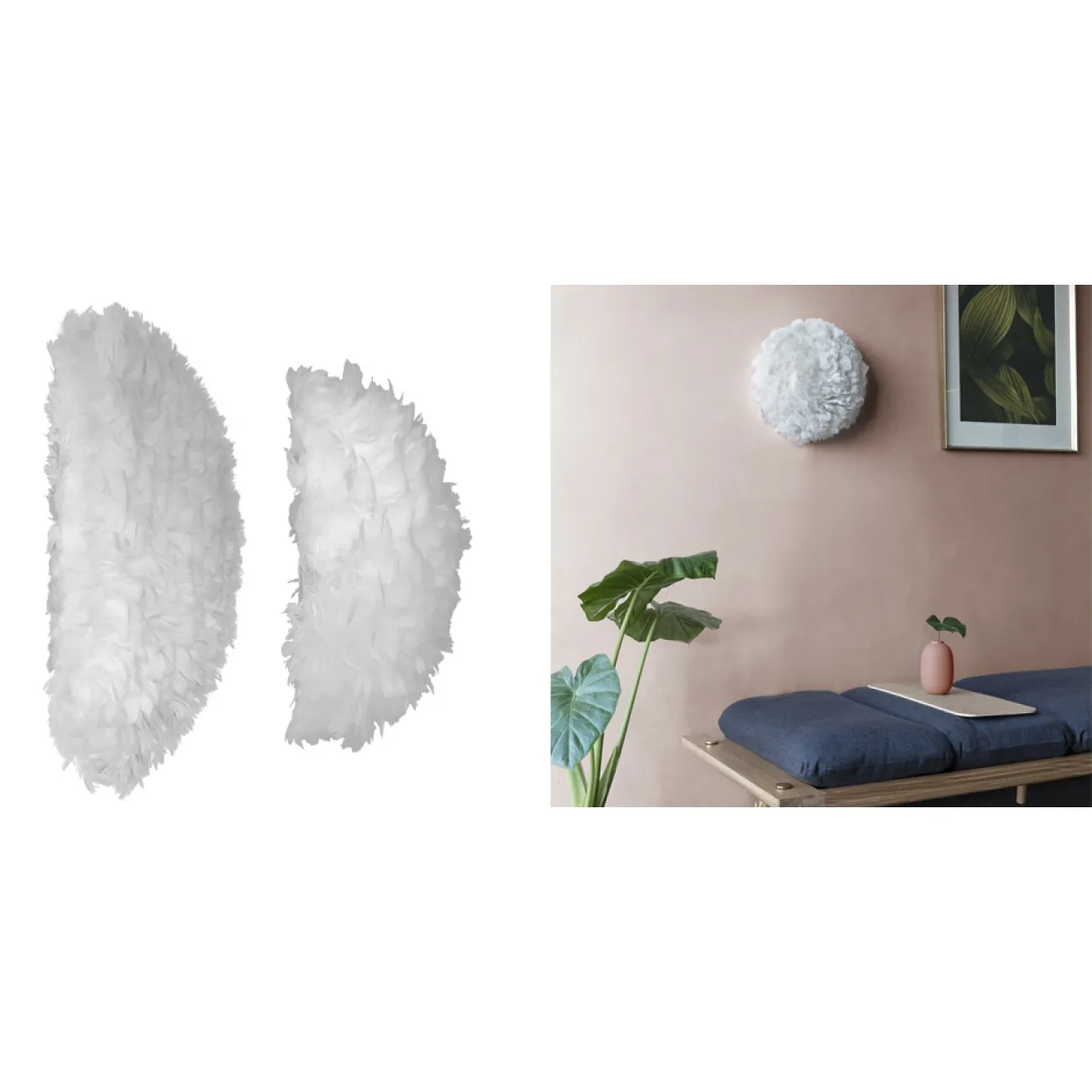 Декор на стену из перьев Plumage Pink от LaLume