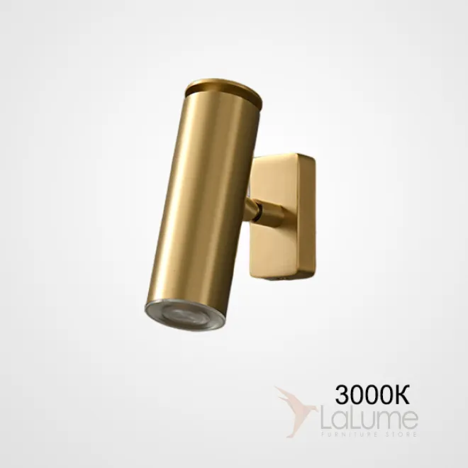 Настенный светодиодный светильник с поворотным цилиндрическим плафоном на прямоугольном основании ACE 3000К