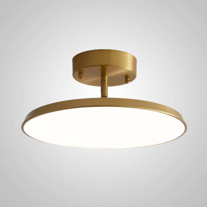 Серия потолочных светодиодных светильников с дисковидным корпусом на шарнирной стойке из латуни BIRK D20 Brass Серия потолочных светодиодных светильников с дисковидным корпусом на шарнирной стойке из латуни BIRK D20 Brass