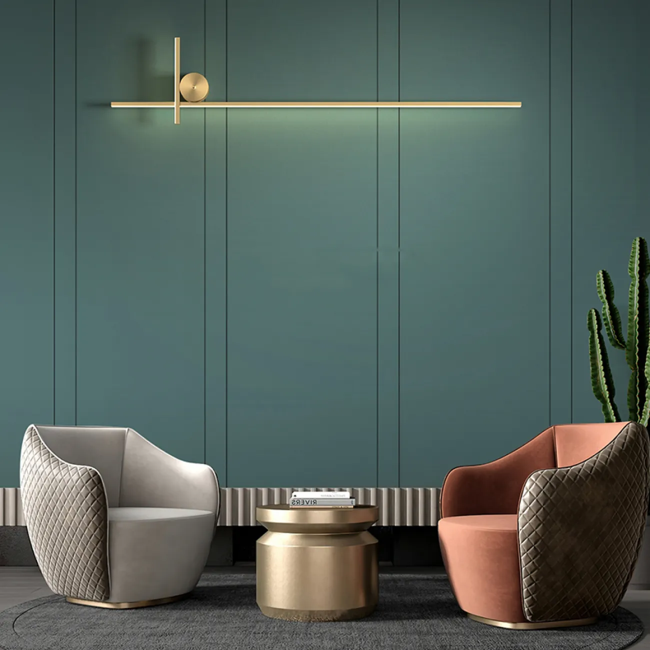 Серия настенных светодиодных светильников с прямоугольными перекрестными плафонами на круглом креплении STICH L50 Серия настенных светодиодных светильников с прямоугольными перекрестными плафонами на круглом креплении STICH L50