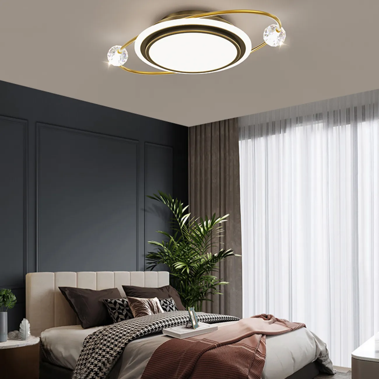 Потолочный светильник AMATIUS D50 Brass от ImperiumLoft