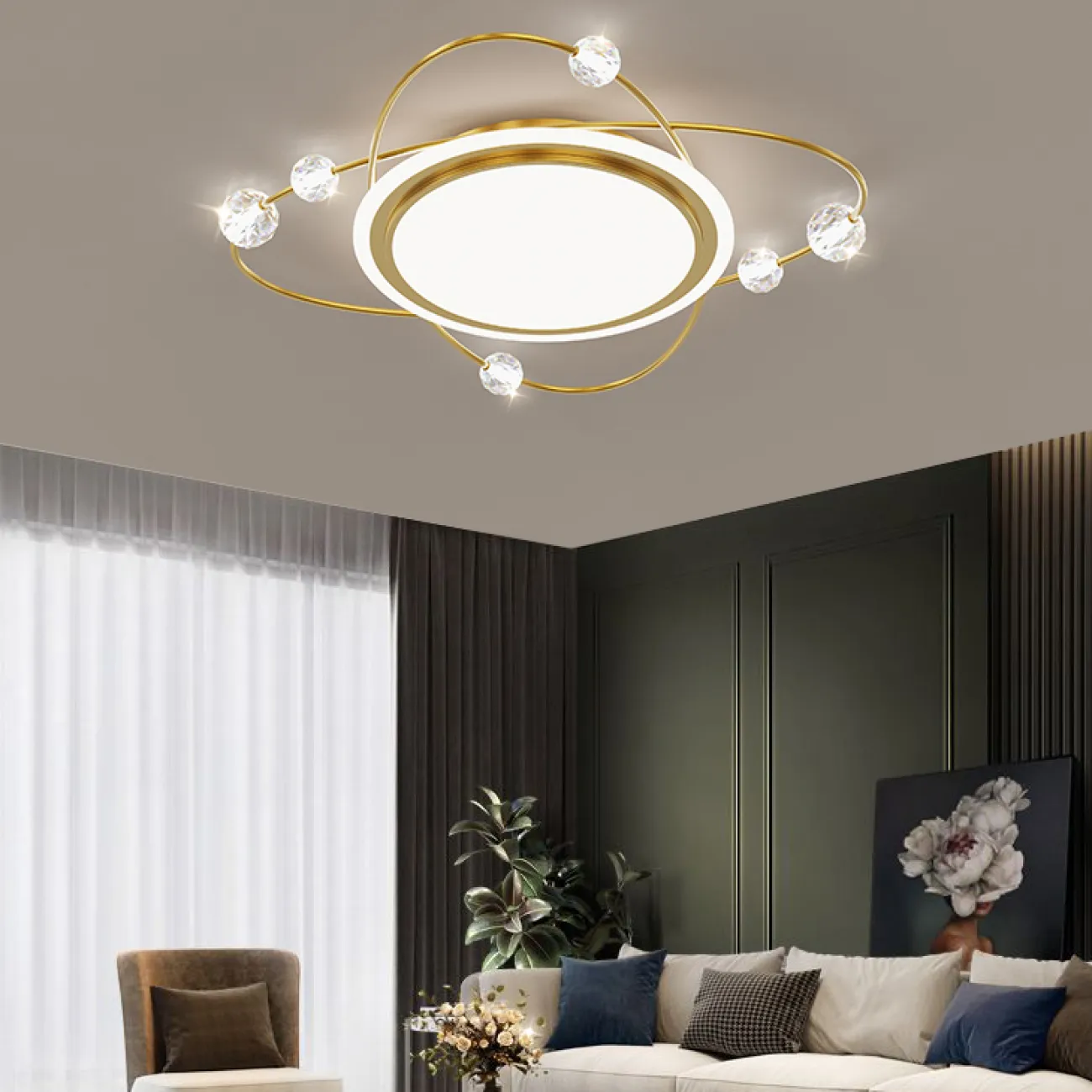 Потолочный светильник AMATIUS D50 Brass от ImperiumLoft