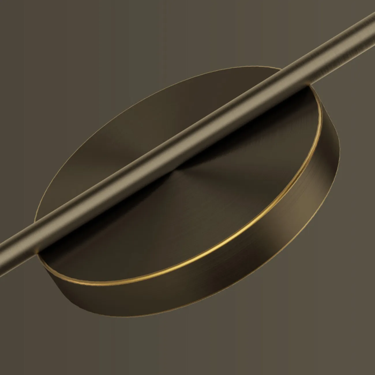 Настенный светильник в виде композиции из двух дисков и кольца с внешним и внутренним led-свечением AMBER Gold