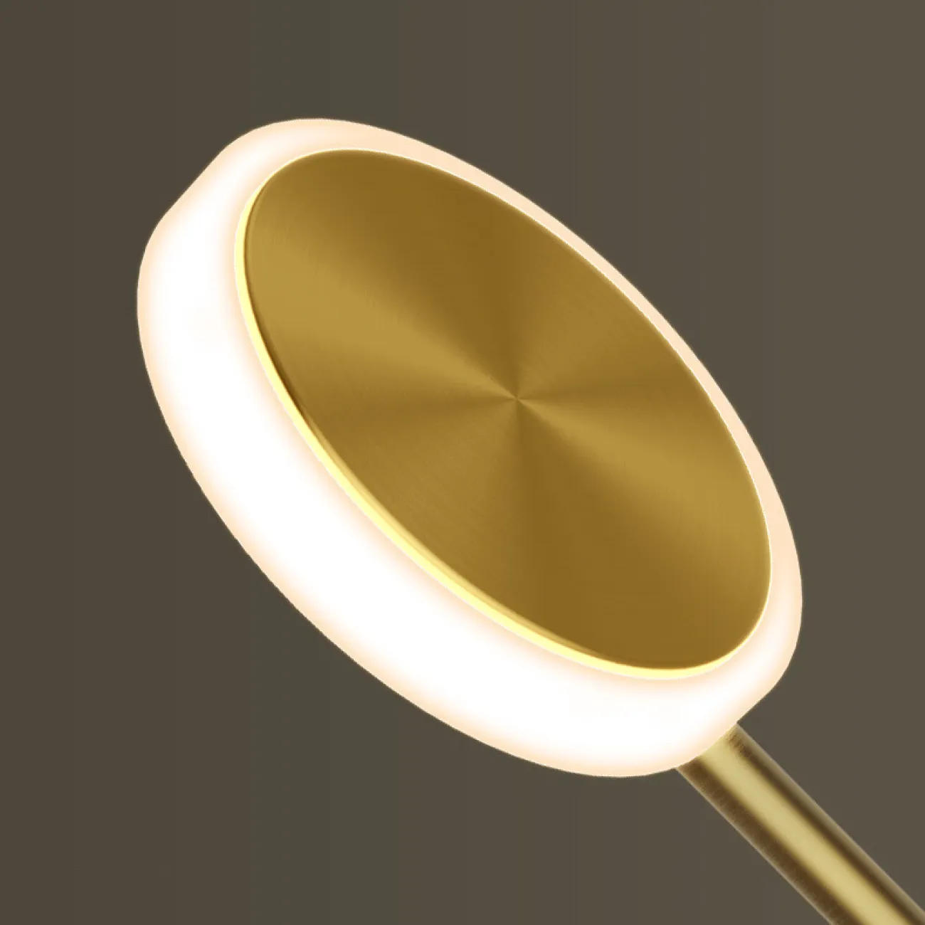 Настенный светильник в виде композиции из двух дисков и кольца с внешним и внутренним led-свечением AMBER Gold