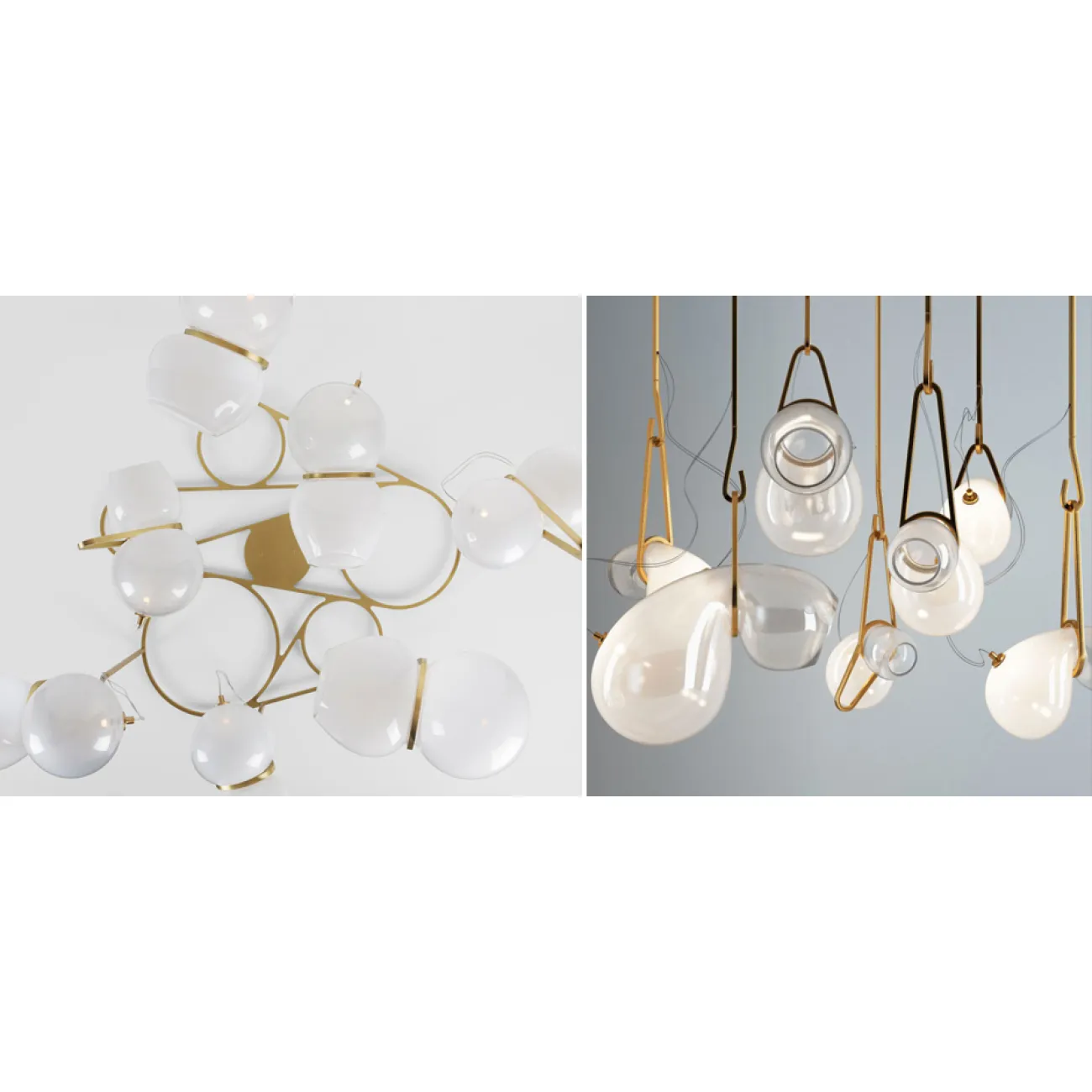 Люстра White glass trap от ImperiumLoft