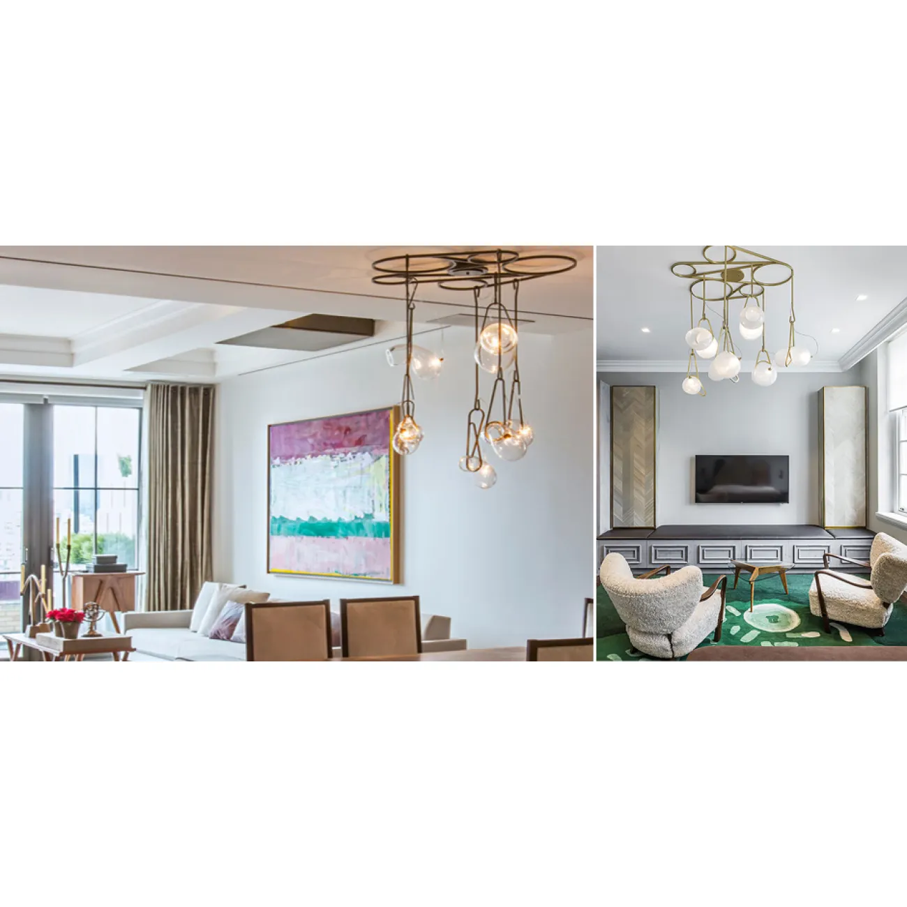 Люстра White glass trap от ImperiumLoft