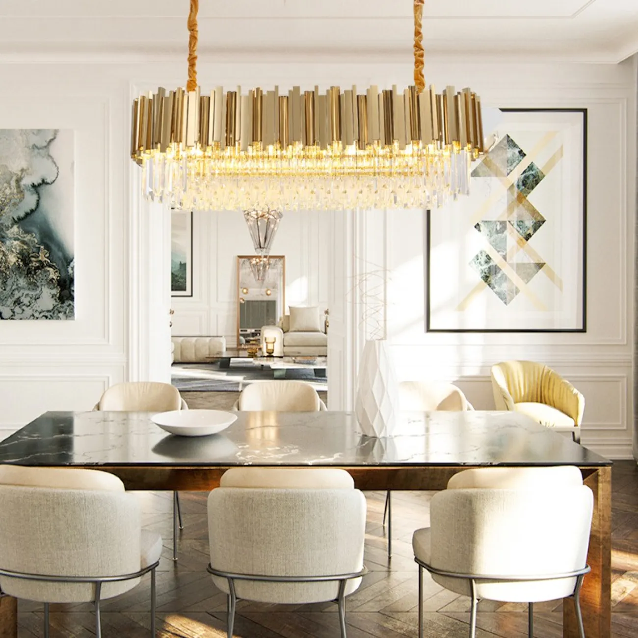 Подвесная люстра GENEVA LONG от ImperiumLoft