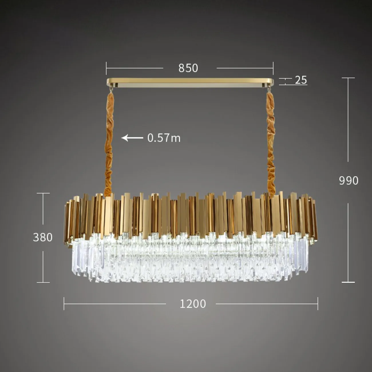 Подвесная люстра GENEVA LONG от ImperiumLoft