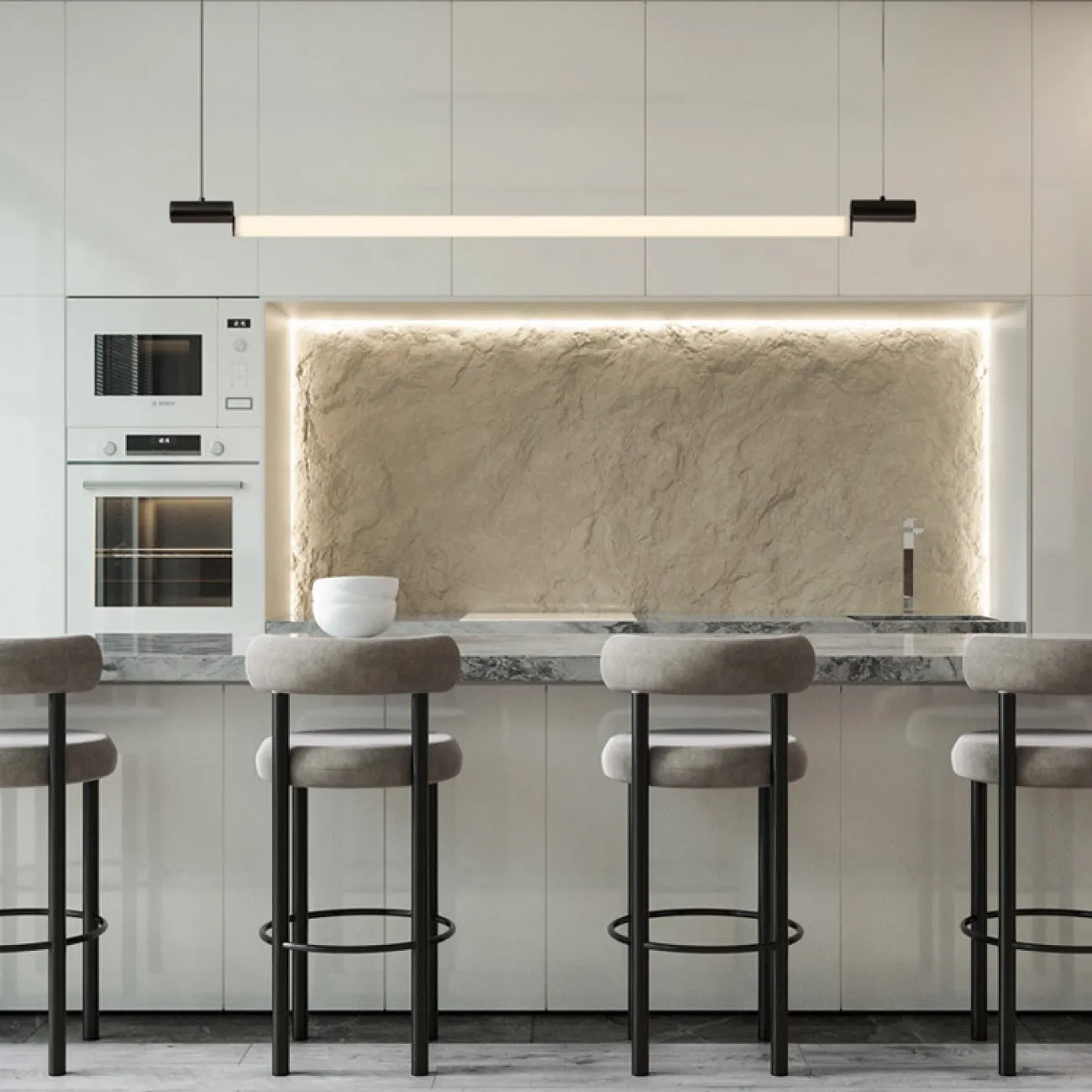 Подвесной светильник RAMP L148 Black от ImperiumLoft