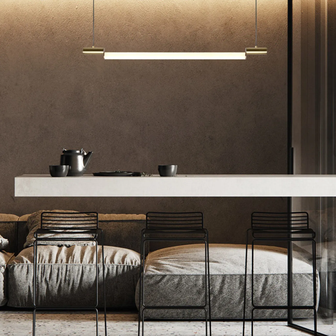 Подвесной светильник RAMP L148 Black от ImperiumLoft