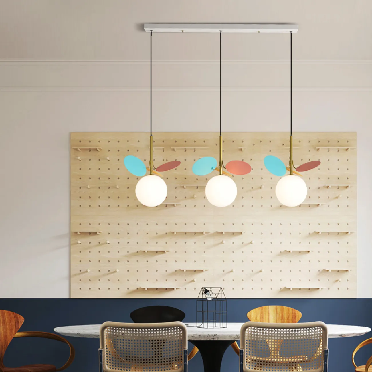 Подвесной светильник MATISSE TRIO Multicolor / Black plank от ImperiumLoft