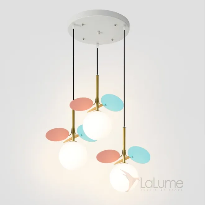 Подвесной светильник MATISSE TRIO Multicolor / White disc от ImperiumLoft Подвесной светильник MATISSE TRIO Multicolor / White disc от ImperiumLoft