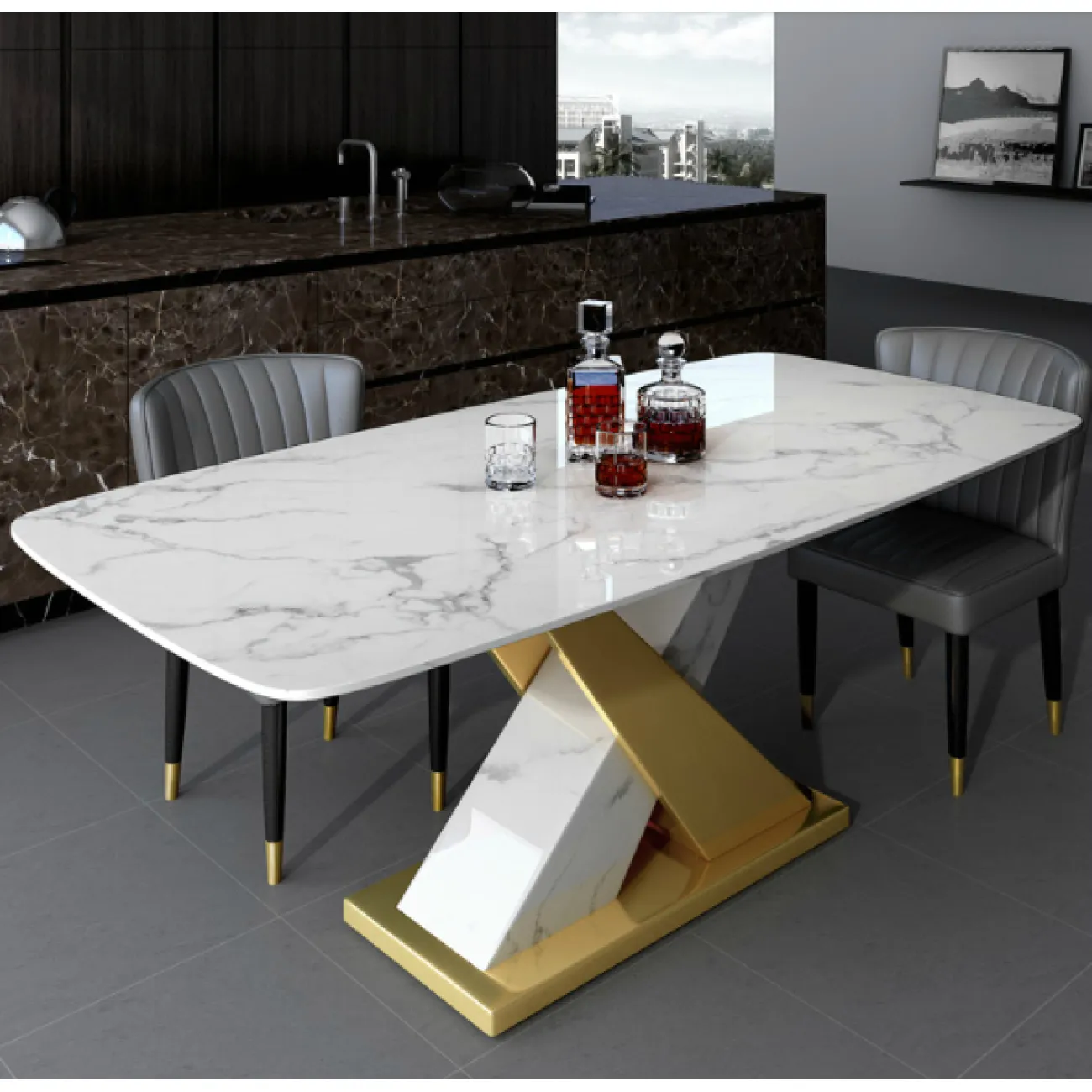 Дизайнерский обеденный стол LaLume-AZ00340 Дизайнерский обеденный стол LaLume-AZ00340