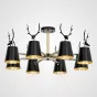 Потолочная люстра с рожками DEER B8 Black от ImperiumLoft