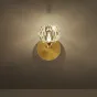 Серия настенных светильников с хрустальным плафоном в форме кристалла на латунном кронштейне RH D WALL Brass