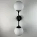 Бра Modo 2 Globes Black and white glass