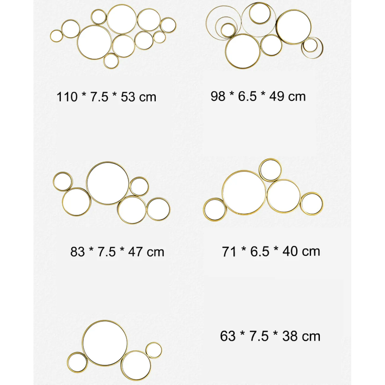 Настенный декор из зеркал LaLume-KKK00120